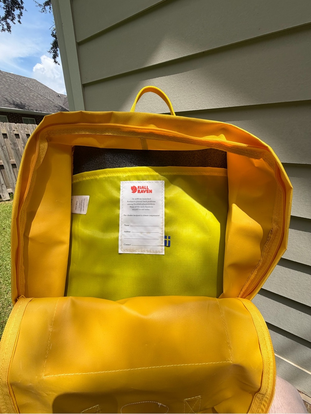 Fjallraven Kanken Backpack - Bright Yellow - Picture 3 of 3